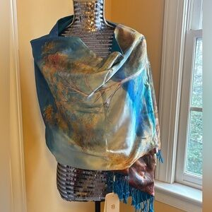 Erdos Fringed Wrap/Pashmina/Stoll | 70 x 20